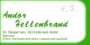 andor hellenbrand business card